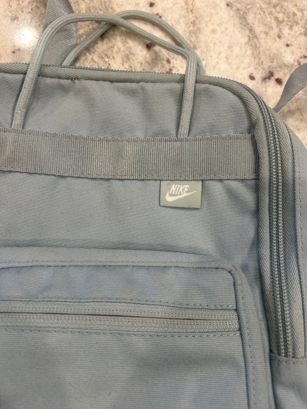 NIKE light Blue women’s purse mini backpack with pink interior - Picture 3 of 9